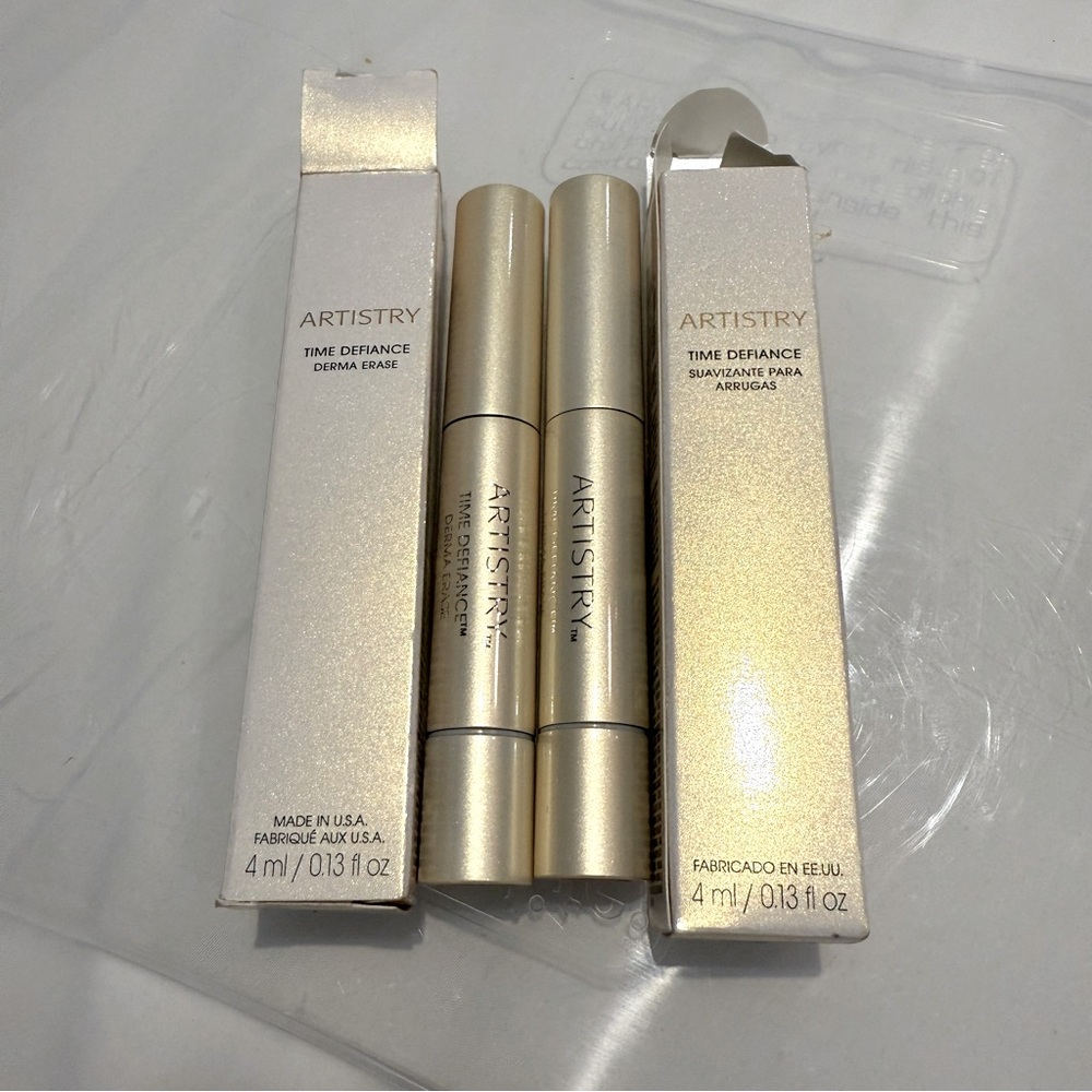 💛 2 DERMA ERASE Artistry Time Defiance .13oz NIB Amway USA lot discontinued